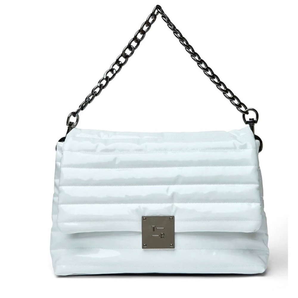 THINK ROYLN The Dalton Lady Bag in White Patent